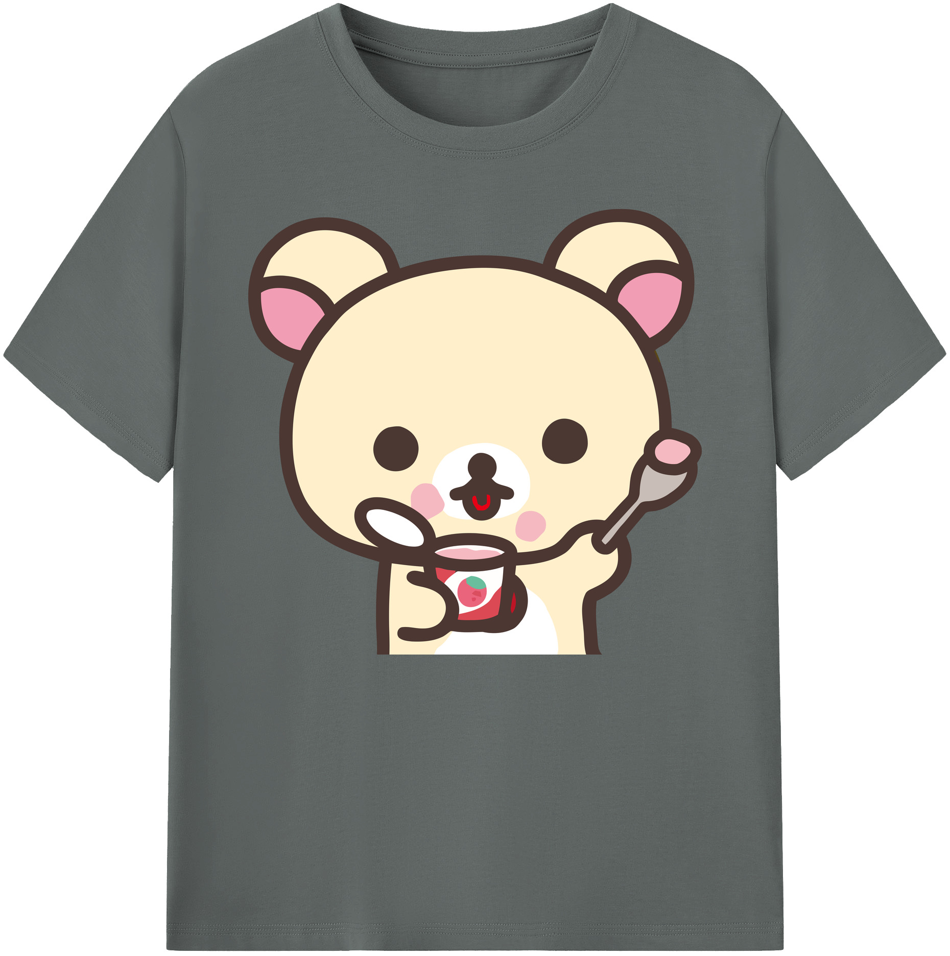（画像用） リラックマ リラックマ キイロイトリ Rilakkuma Korilakkuma Kiiroitori 綿100％ メンズ半袖Tシャツ｜肌触りやわらか＆通気性